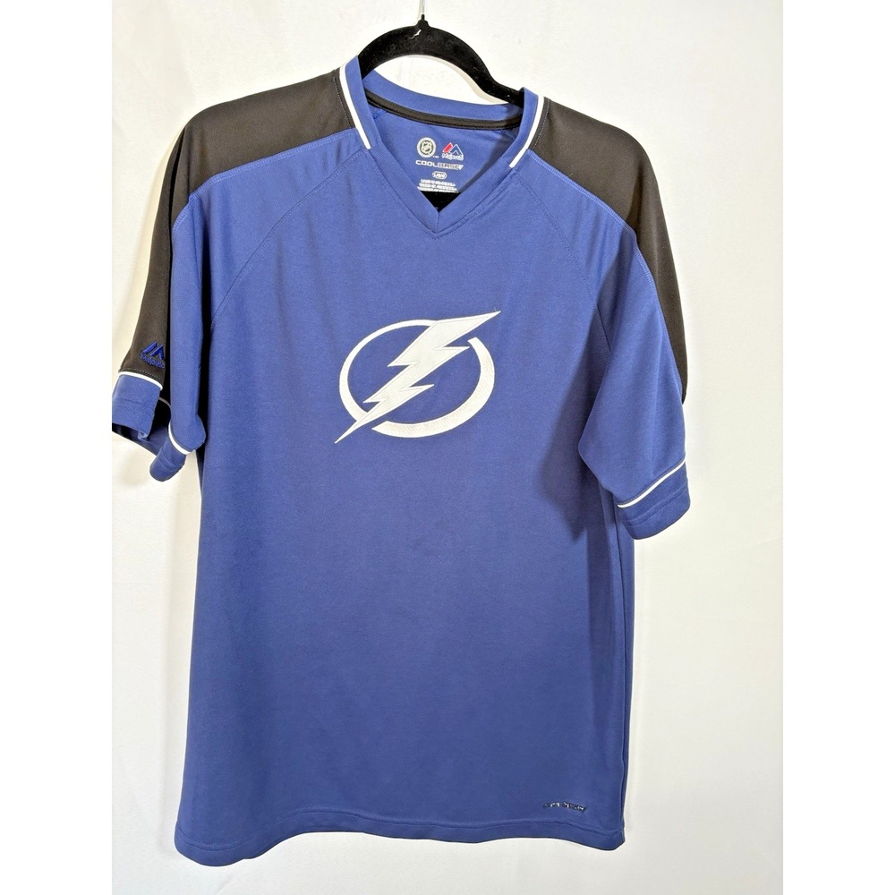 Majestic Shirt Size L Tampa Bay Lightning Cool Base Licensed